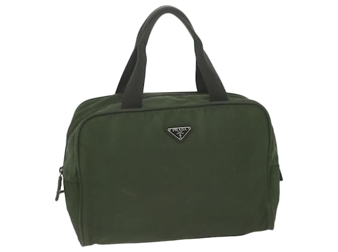 PRADA Hand Bag Nylon Khaki Auth 65699  ref.1244730