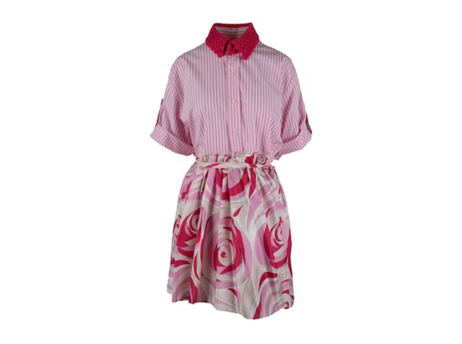 Autre Marque Rubino Gaeta - Robe chemise à imprimé pivoine Multicolore  ref.1244756