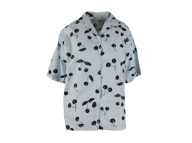 Autre Marque Camisa bowling con estampado de cerezas Rubino Gaeta Multicolor Algodón  ref.1244761
