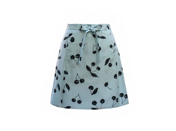 Autre Marque Rubino Gaeta Minifalda con estampado de cerezas Multicolor