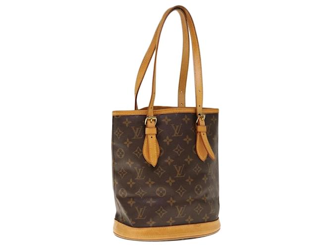 LOUIS VUITTON Monogram Bucket PM Shoulder Bag M42238 LV Auth ar11342 Cloth  ref.1244772