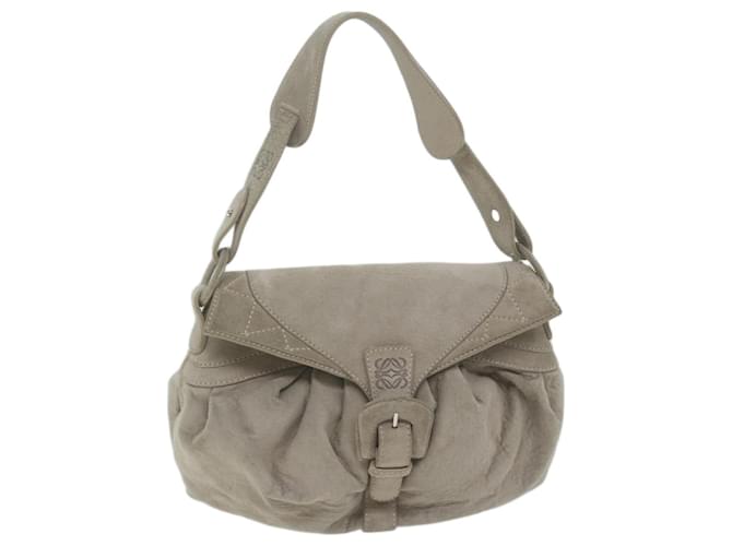 LOEWE Shoulder Bag Suede Gray Auth bs11863 Grey  ref.1244786