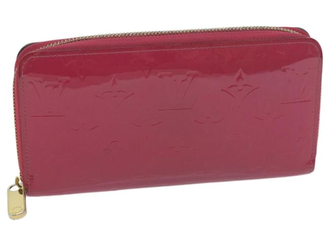 LOUIS VUITTON Monogram Vernis Zippy Wallet Pink M93058 LV Auth am5708 Patent leather  ref.1244797