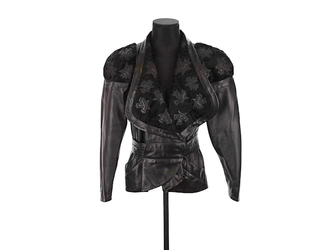 Autre Marque Leather coat Black  ref.1244836