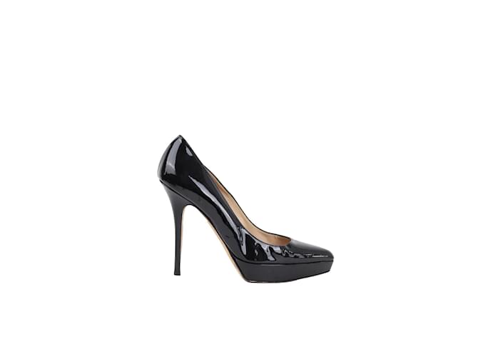 Saint Laurent Tacones de cuero Negro  ref.1244839