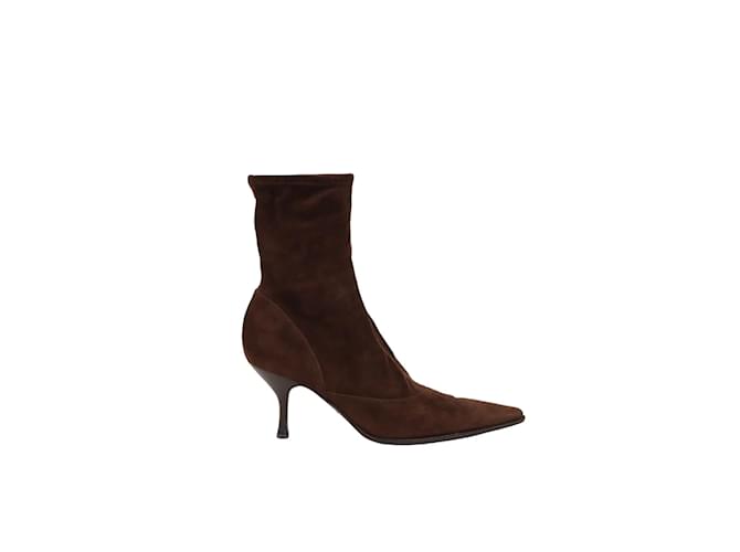 Sergio Rossi Leather boots Brown  ref.1244846
