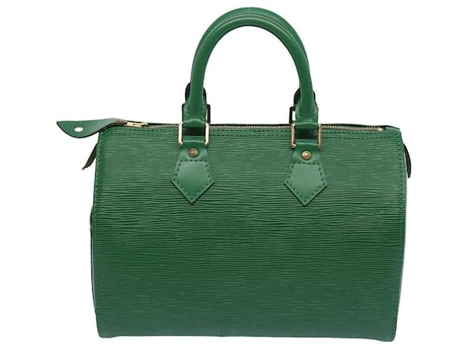 Louis Vuitton Speedy 25 Green Leather  ref.1244871