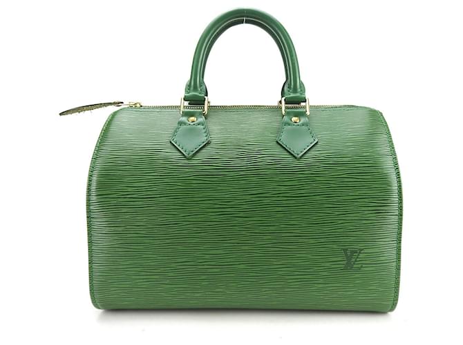 Louis Vuitton Speedy Verde Couro  ref.1244884