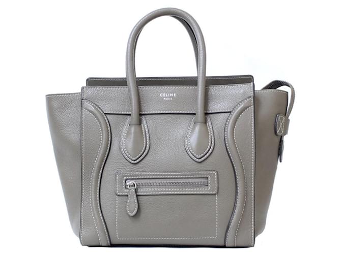 Céline Luggage Grey Leather  ref.1245109