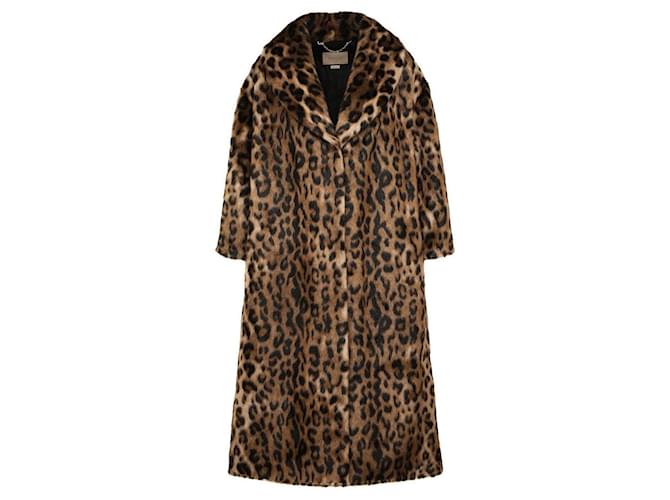 Gucci leopard jacquard faux fur new Brown Black Leopard print Light brown  ref.1245138