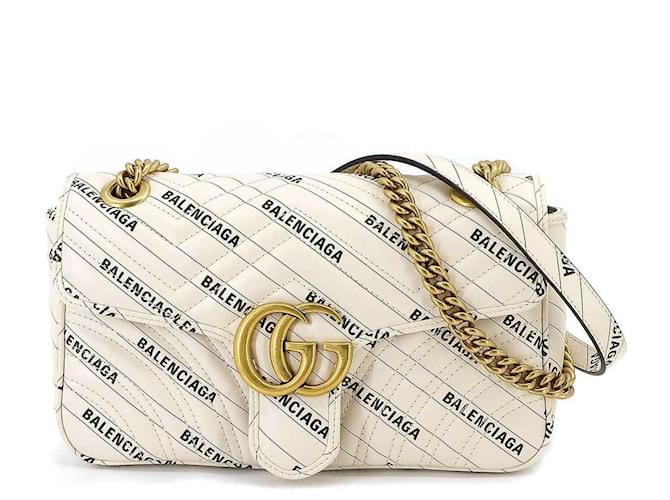 Gucci GG Marmont White Leather  ref.1245204