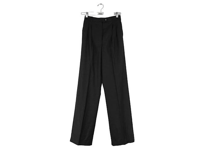 Hermès Straight wool pants Black  ref.1245246