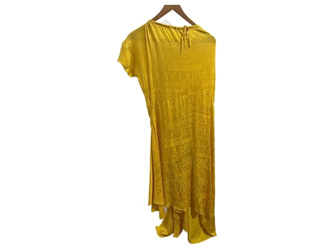 BALENCIAGA  Dresses T.International XS Silk Yellow  ref.1245279