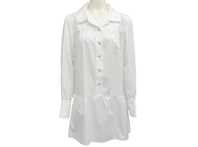 Autre Marque Chanel Schößchen-Tunika aus weißer Baumwolle  ref.1245316