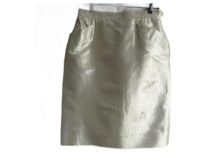 Yves Saint Laurent Skirts Golden Cellulose fibre  ref.1245323