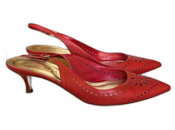 Décolleté rossi Escada T39 Rosso Pelle  ref.1245324