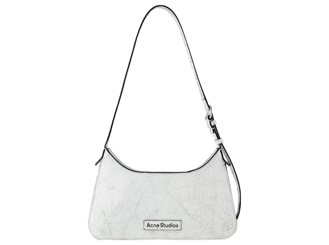 Platt Mini Crackle Hobo Bag - Acne Studios - Leather - White Pony-style calfskin  ref.1245385