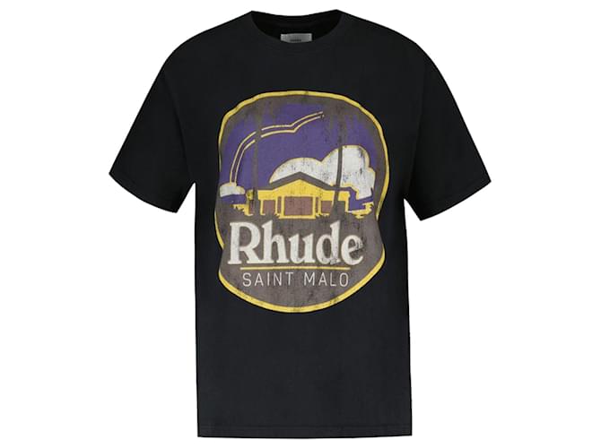 Autre Marque T-Shirt Saint Malo - Rhude - Coton - Noir  ref.1245387