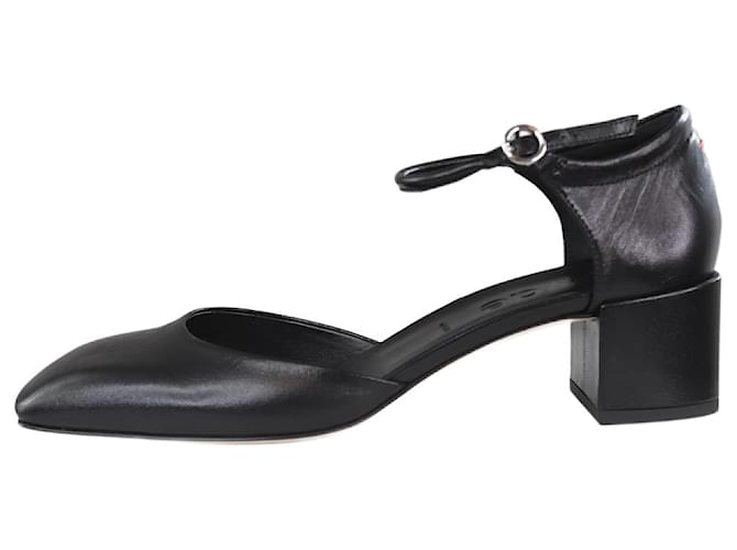 Aeyde Sapatos Mary Jane de couro preto - tamanho UE 38  ref.1245464