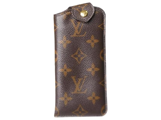 Louis Vuitton Pochette monogramme marron pour lunettes Toile  ref.1245472
