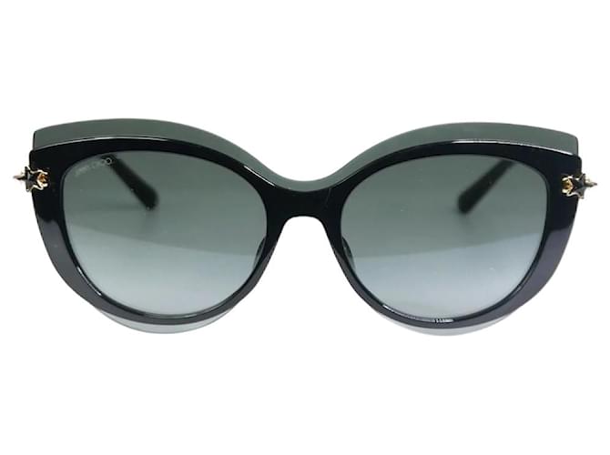Jimmy Choo Black overlay cat eye sunglasses  ref.1245476