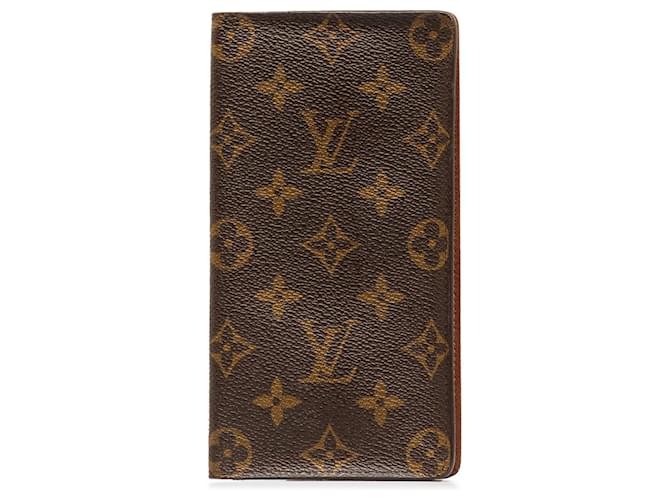 Louis Vuitton Brown-Monogramm Porte-Valeurs Cartes Credit Braun Leinwand  ref.1245517