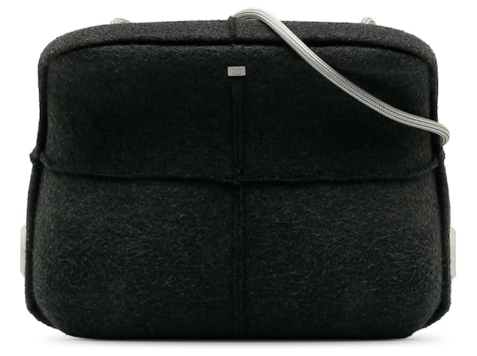 Chanel Gray Millennium Felt Crossbody Bag Grey Dark grey Wool Cloth  ref.1245518