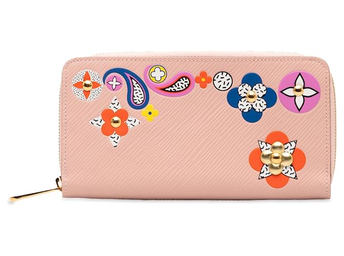 Louis Vuitton Pink Epi Flower Mosaik Zippy Long Wallet Leder  ref.1245519