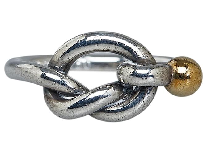 Tiffany & Co Tiffany Silver Love Knot Ring Silvery Metal Yellow gold  ref.1245529