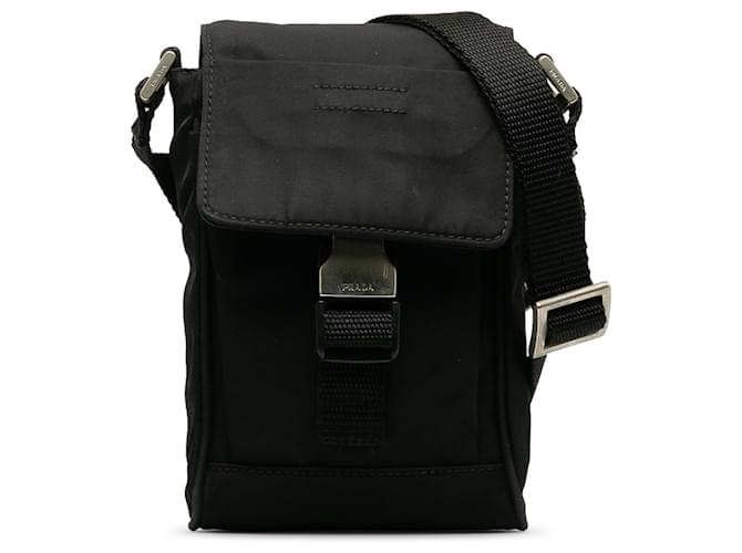 Prada Black Tessuto Crossbody Bag Nylon Cloth  ref.1245535