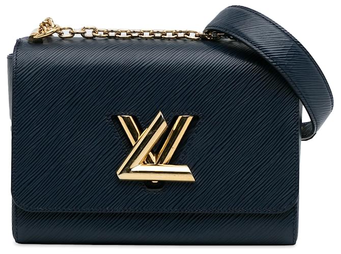 Louis Vuitton Blue Epi Twist MM Navy blue Leather  ref.1245554