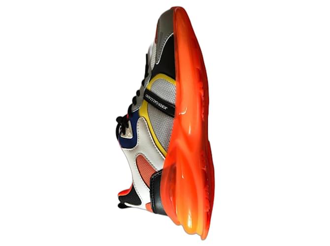 sneakers John Galliano 40 Cuir Multicolore  ref.1245576