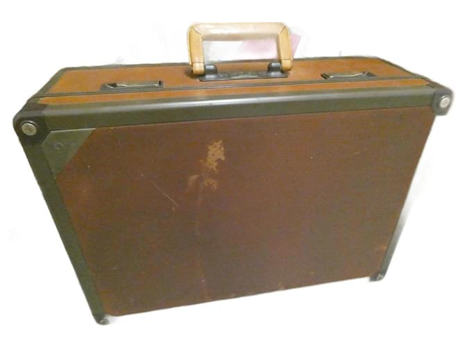Louis Vuitton suitcase in Vuittonite, 1987. Brown Leather  ref.1245594