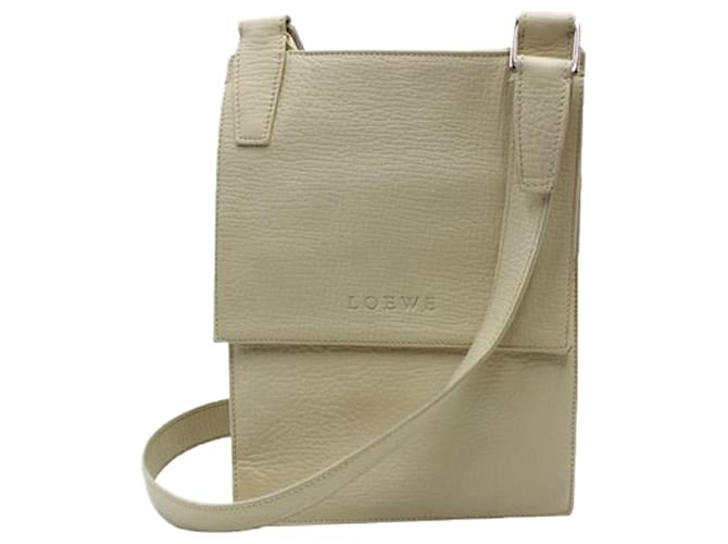 Loewe Ivory Grained Leather Sling Bag White Cream  ref.1245611