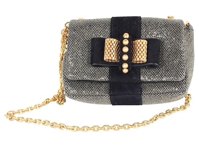 Christian Louboutin Mini Chain Bag  Black Leather  ref.1245615