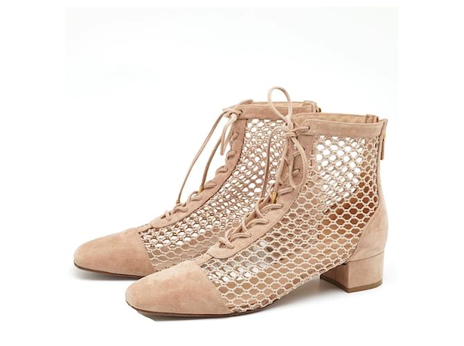 Dior Lace ups Beige Leather  ref.1245645