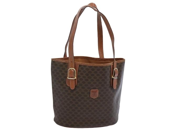 Céline CELINE Macadam Canvas Shoulder Bag PVC Leather Brown Auth 66029  ref.1245688