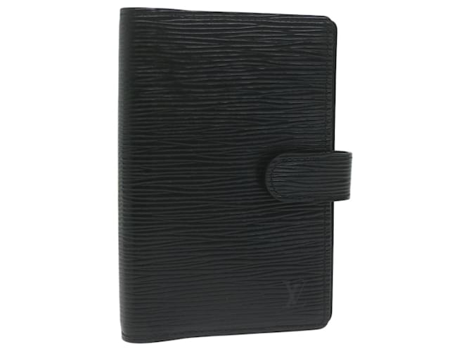 LOUIS VUITTON Epi Agenda PM Day Planner Cover Black R20052 LV Auth yk10554 Leather  ref.1245720