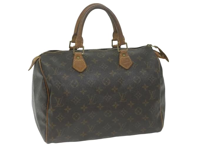 Louis Vuitton Monogram Speedy 30 Hand Bag M41526 LV Auth 65925 Cloth  ref.1245744