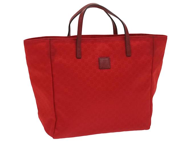 GUCCI Micro GG Canvas Tote Bag Nylon Red 284721 Auth ac2686  ref.1245755