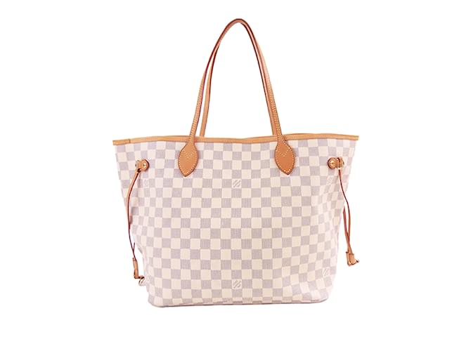Neverfull LOUIS VUITTON Handbags White Linen  ref.1245805