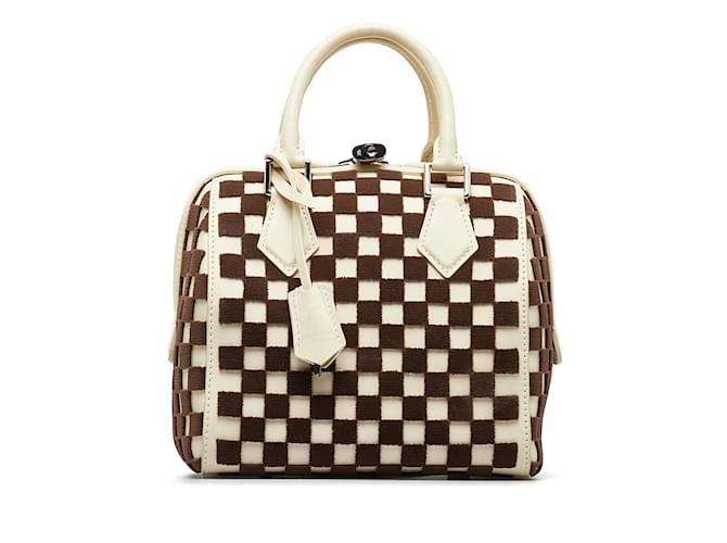 Speedy LOUIS VUITTON Handbags White Leather  ref.1245859