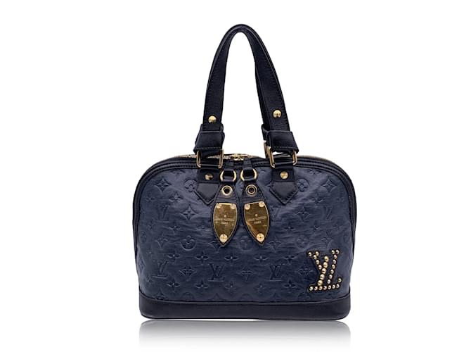 Louis Vuitton Handtasche Neo Alma Blau Leder  ref.1245934