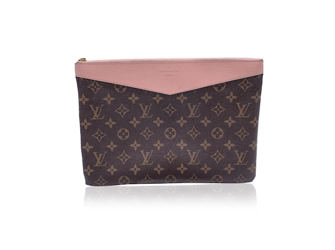 Louis Vuitton Clutch Bag Daily Brown Cloth  ref.1245948