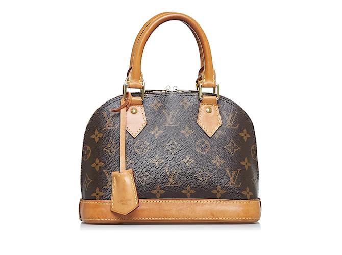Alma LOUIS VUITTON Handbags Brown Leather  ref.1245956