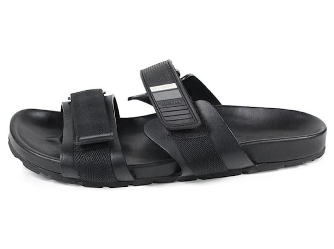 Prada Men Sandals Black Leather  ref.1246053