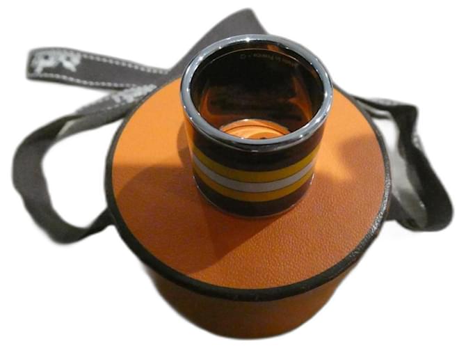 Hermès Seidentuch-Ring, neu, mit Schachtel. Mehrfarben Stahl  ref.1246057