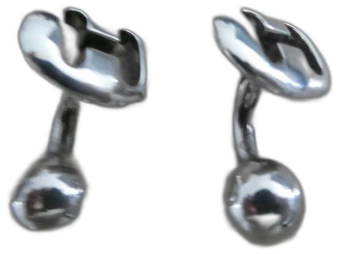Hermès vintage cufflinks Glénan solid silver box Silver hardware