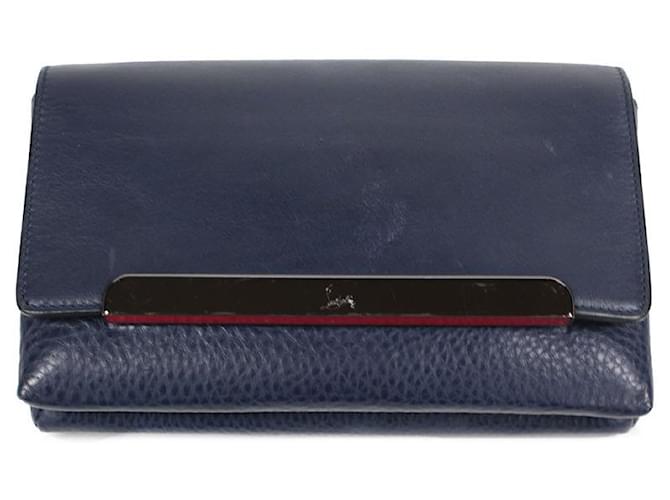 Christian Louboutin Clutch bags Blue Leather  ref.1246075