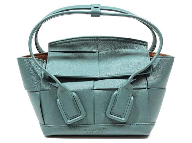 Bottega Veneta Handbags Blue Green Leather  ref.1246080